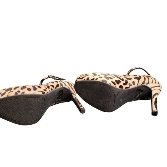 Heels High Platform Animal Pattern Leopard Zebra Genuine Cow Hair Sexy Shoes - Picture 10 of 12